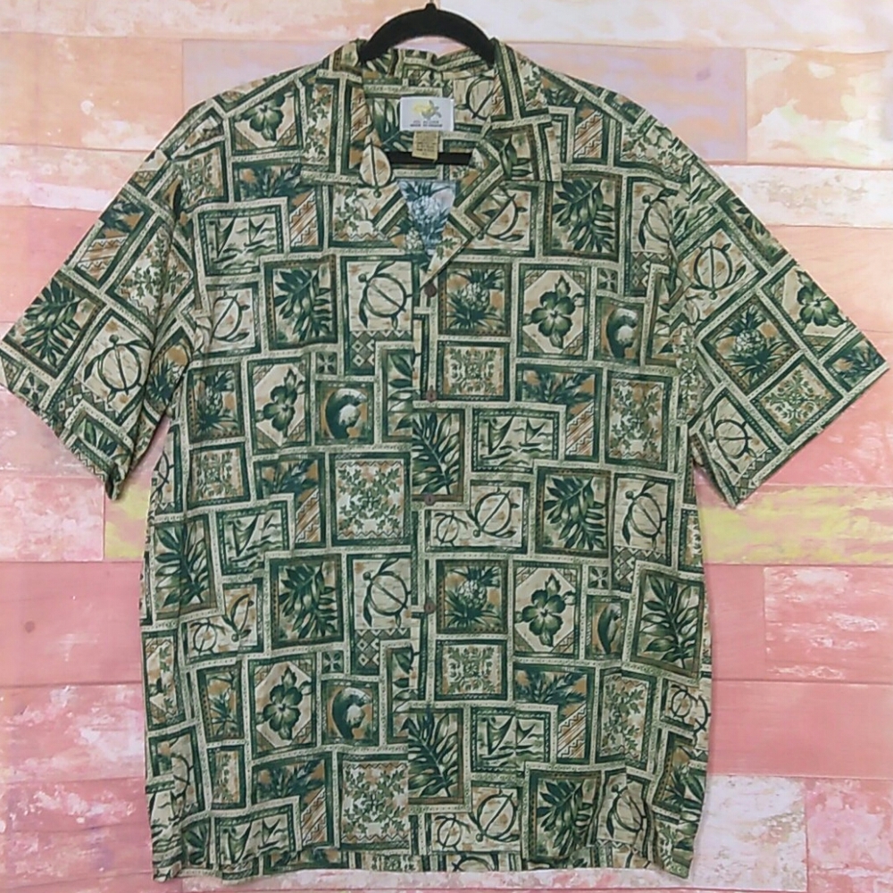 Ho Aloha Hawaiian Print shirt. 100% Cotton Size XL
